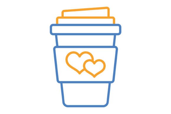 Coffee Blue & Orange Line Icon: A Fresh Take on Everyday Branding