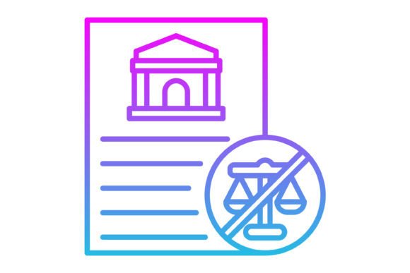 Illegal Line Gradient Icon: A Modern Design Asset