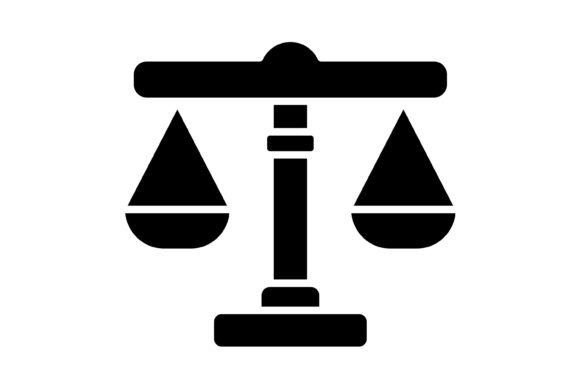 Justice Glyph Icon: A Versatile Design Asset