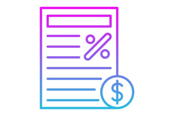 Mastering Taxation Line Gradient Icon for Modern Design