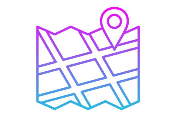 Mastering Visual Communication with the Maps and Location Line Gradient Icon