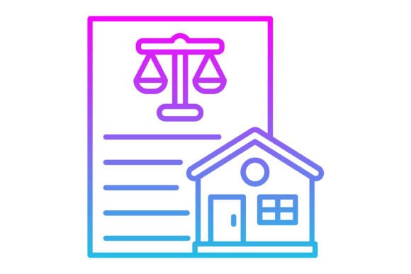 Property Law Line Gradient Icon: A Professional Visual Asset Guide