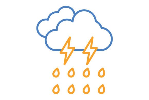 Unlocking Creativity with Storm Blue & Orange Line Icon