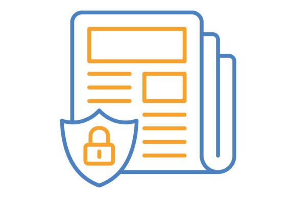 Why the Confidential Blue & Orange Line Icon is a Go-To Asset for Modern Designers